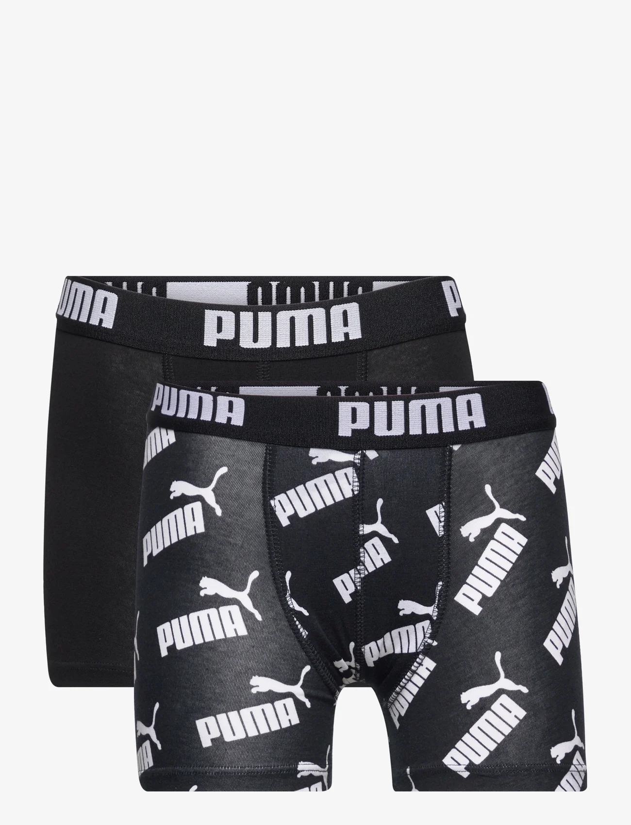PUMA - PUMA BOYS AOP BOXER 2P - unterhosen - black - 0