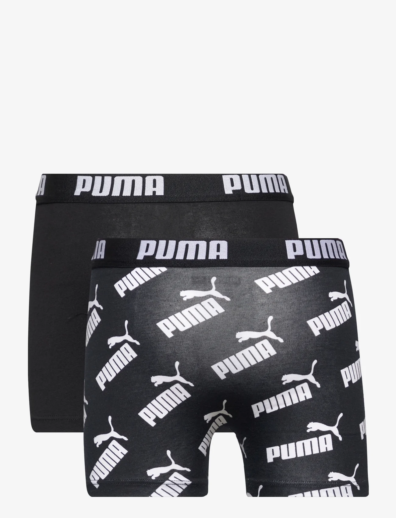PUMA - PUMA BOYS AOP BOXER 2P - unterhosen - black - 1