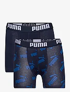 PUMA BOYS AOP BOXER 2P - BLUE