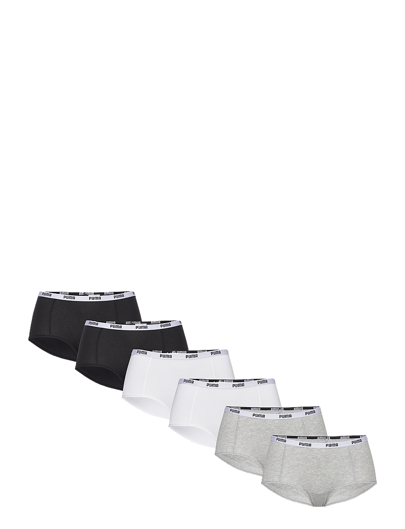 PUMA - PUMA WOMEN MINI SHORT 6P ECOM - undertøy - white / grey / black - 0