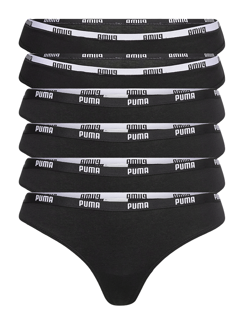 PUMA - PUMA WOMEN STRING 6P ECOM - underkläder - black - 0