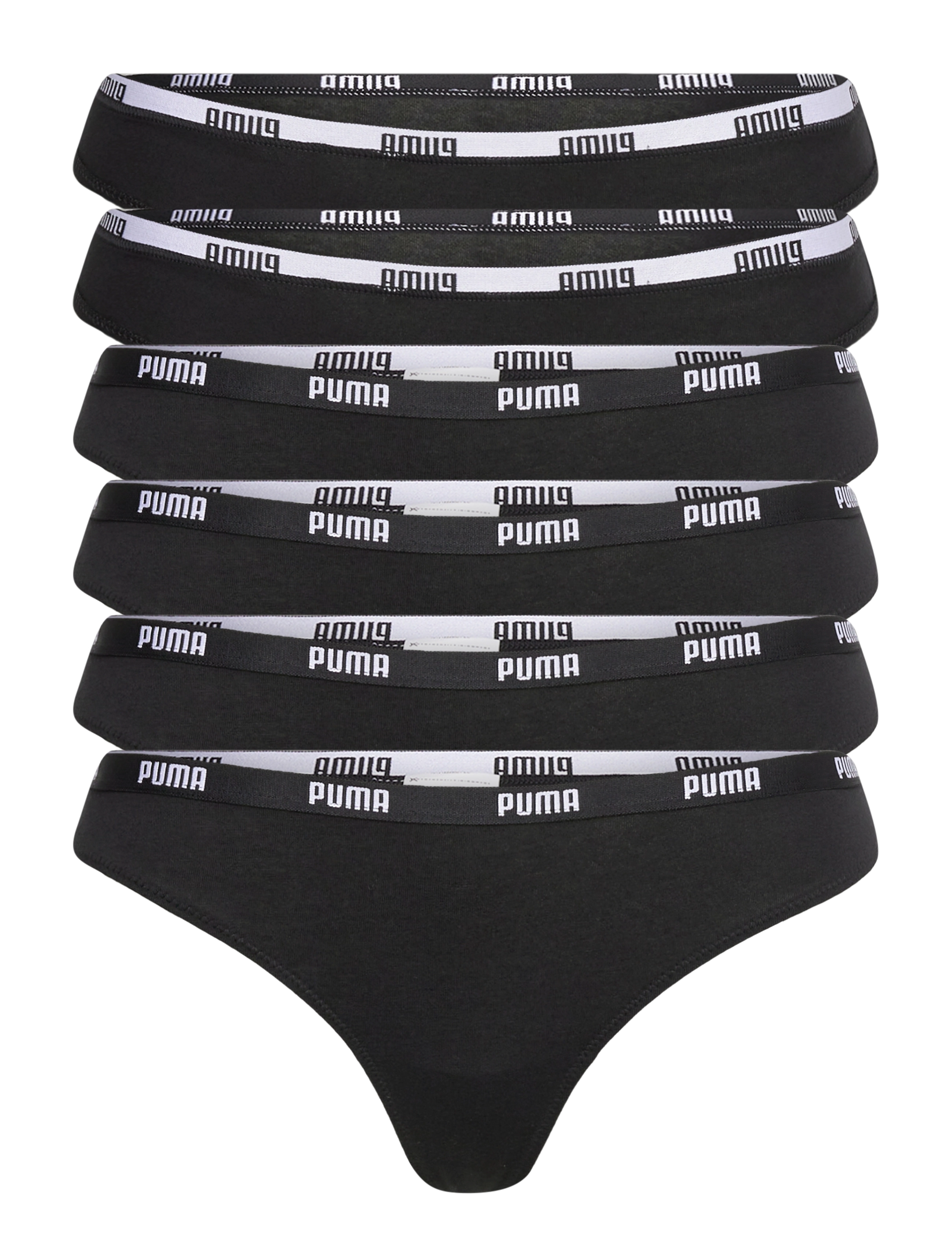 PUMA PUMA WOMEN STRING 6P ECOM - Slips - BLACK / black