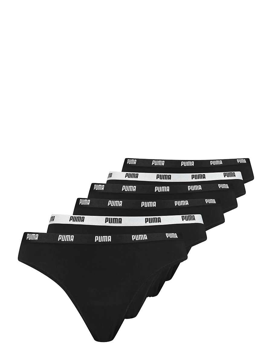 PUMA - PUMA WOMEN STRING 6P ECOM - underkläder och strumpor - black - 2