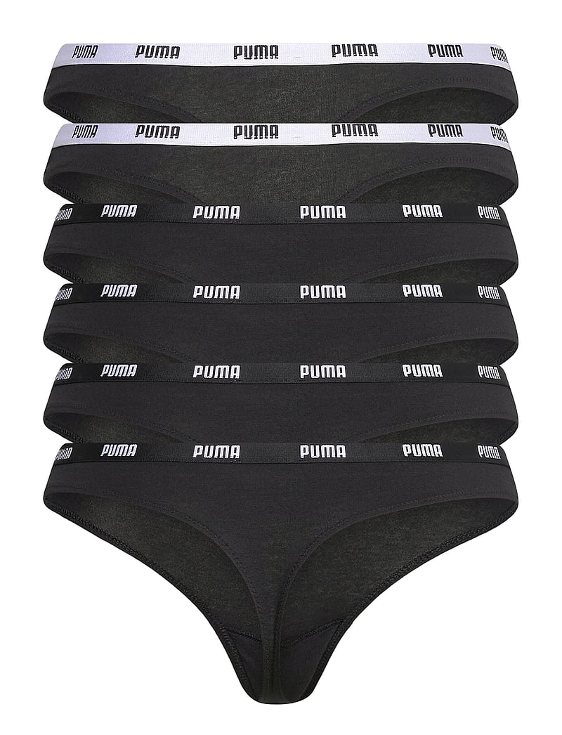 PUMA - PUMA WOMEN STRING 6P ECOM - underkläder - black - 2