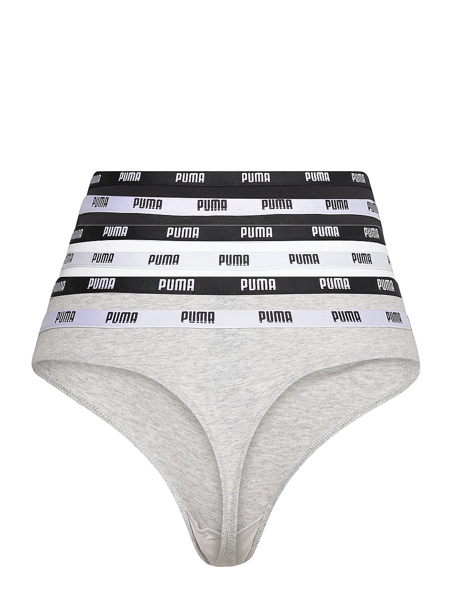 PUMA - PUMA WOMEN STRING 6P ECOM - nærföt og sokkar - grey/black/white - 2
