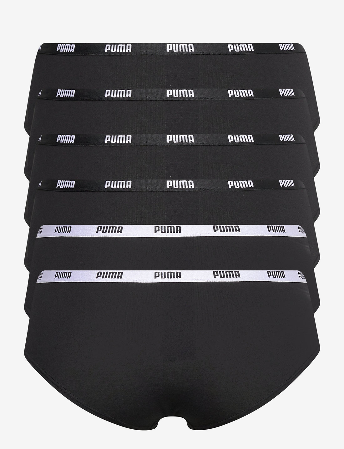 PUMA - PUMA WOMEN HIPSTER 6P ECOM - underkläder - black - 1