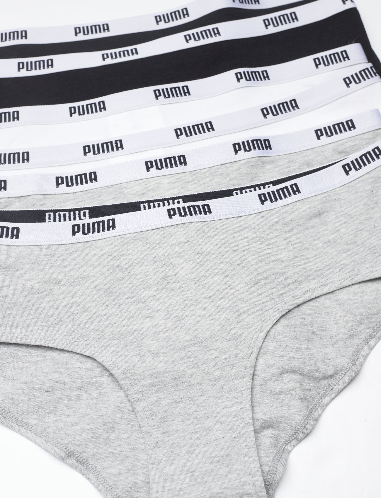 PUMA - PUMA WOMEN HIPSTER 6P ECOM - undertøy - white / grey / black - 1