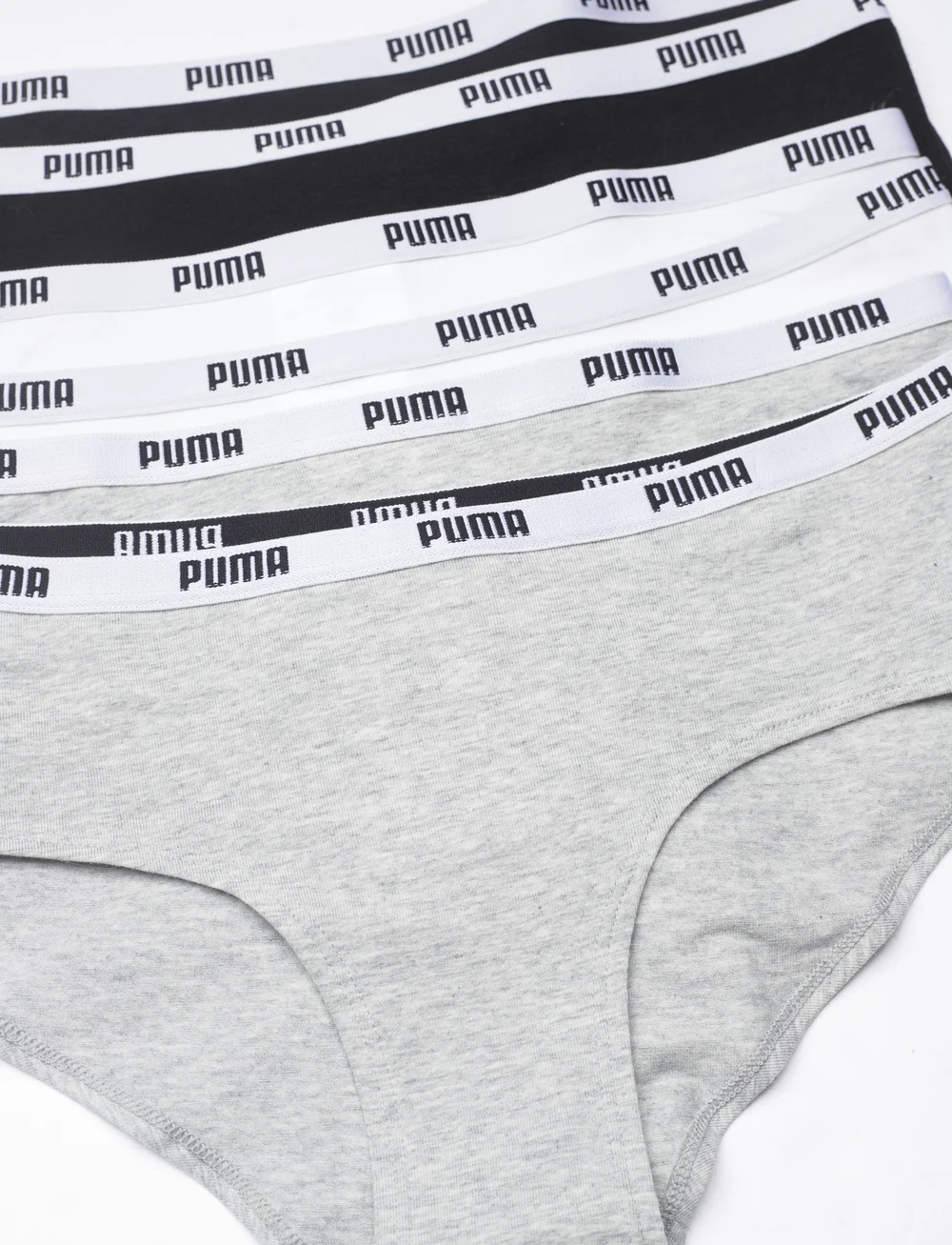 PUMA - PUMA WOMEN HIPSTER 6P ECOM - underkläder - white / grey / black - 1