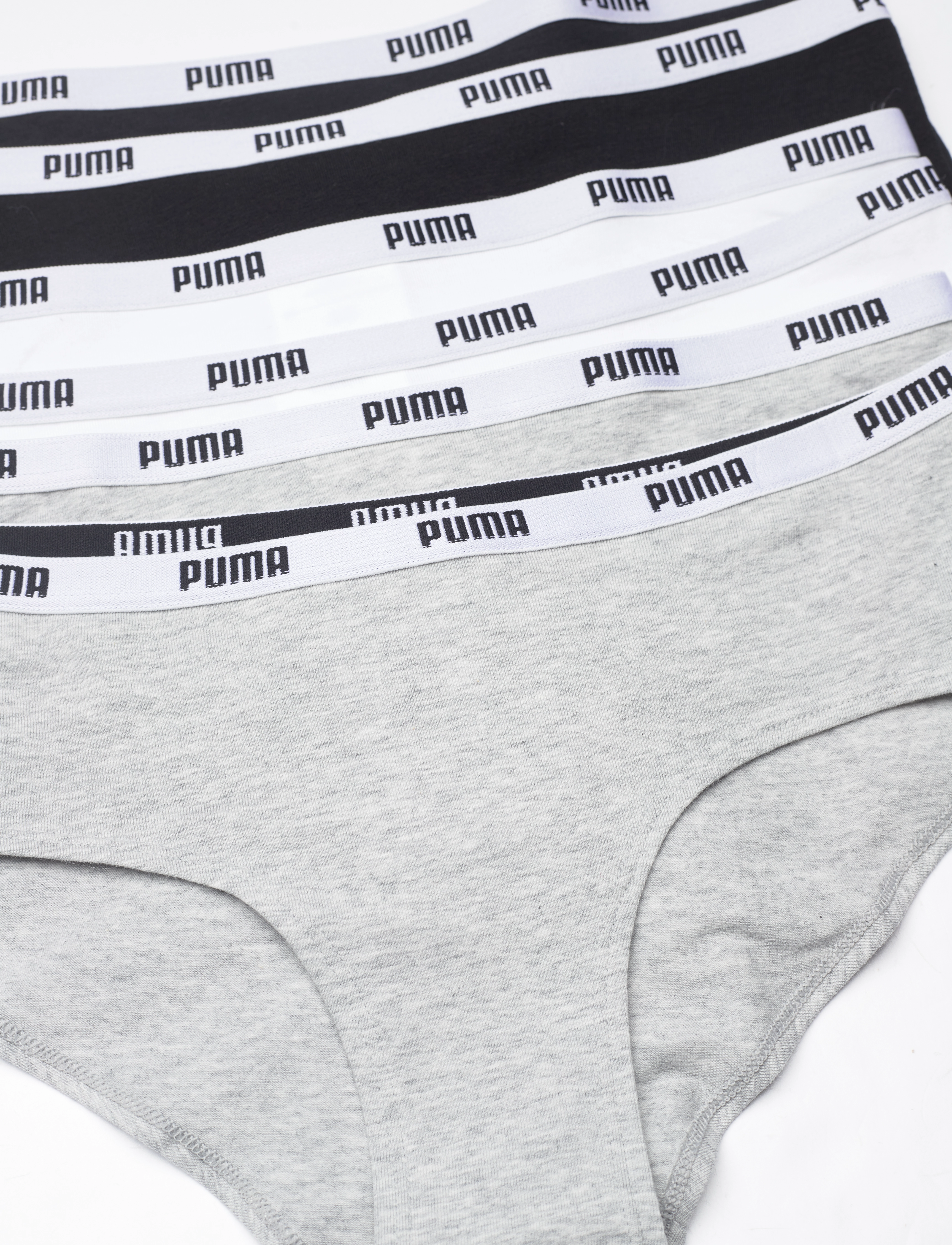 PUMA - PUMA WOMEN HIPSTER 6P ECOM - apatinis trikotažas ir kojinės - white / grey / black - 1