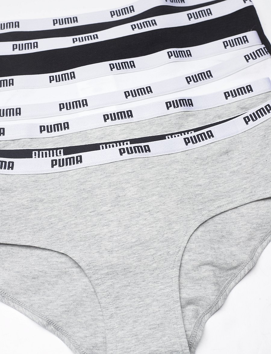 PUMA - PUMA WOMEN HIPSTER 6P ECOM - apatinis trikotažas ir kojinės - white / grey / black - 1