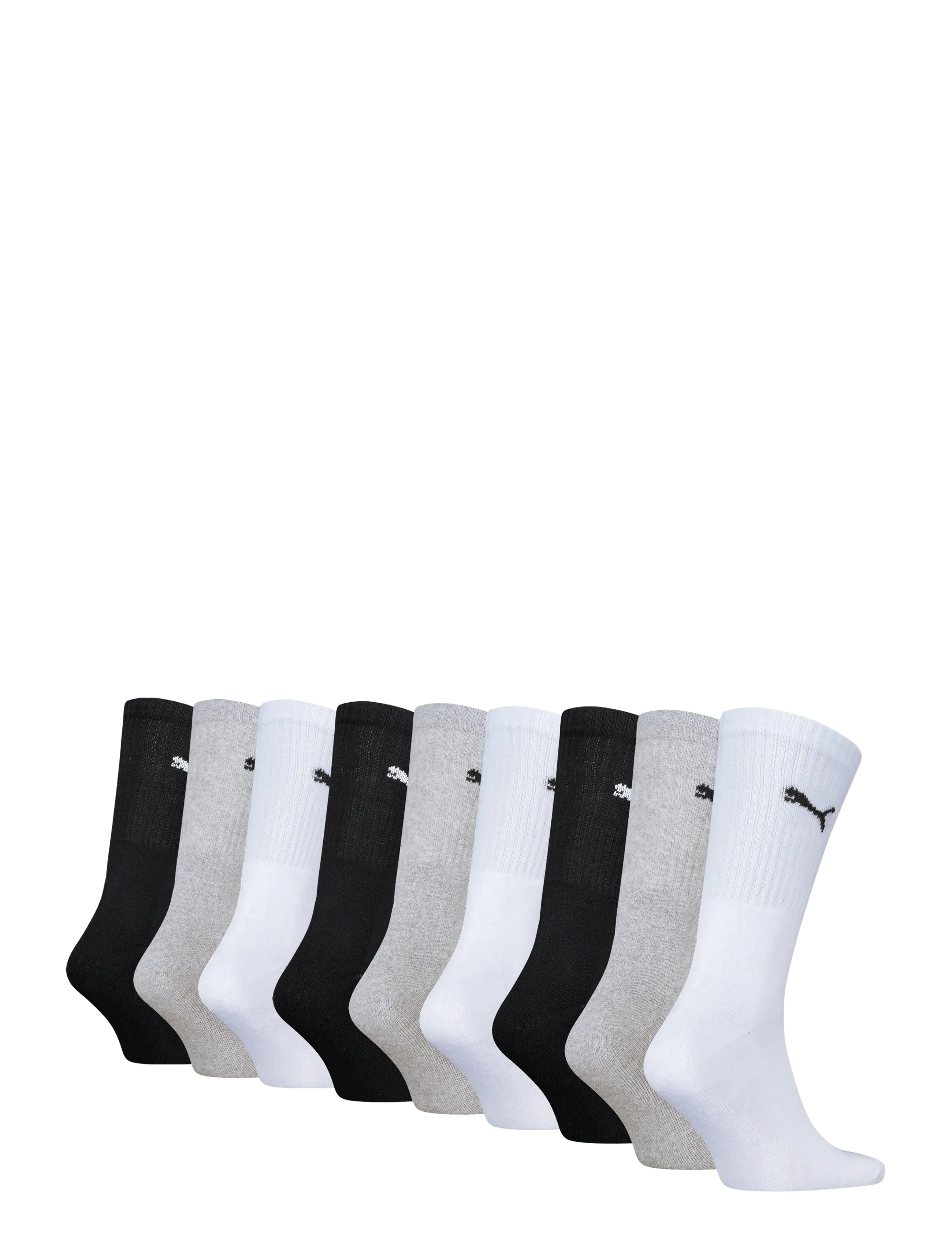 PUMA - PUMA CREW SOCK 9P ECOM - sportstrømper - white / grey / black - 1