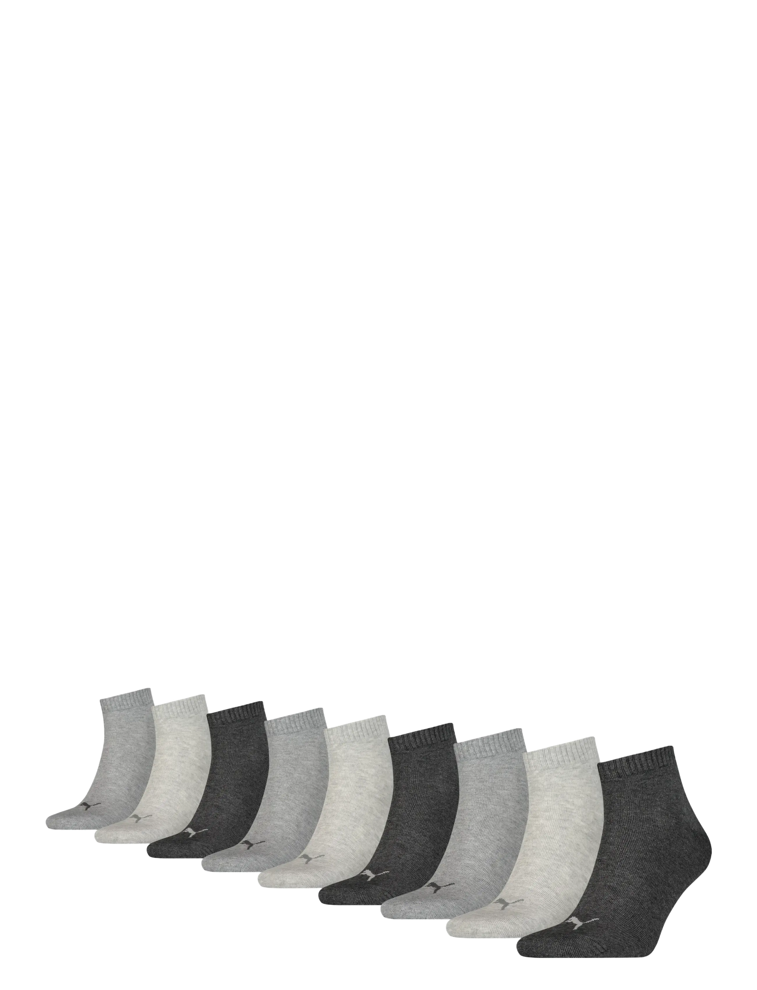 PUMA - PUMA UNISEX QUARTER PLAIN 9P ECOM - träningsstrumpor - anthraci/l mel grey/m mel grey - 0