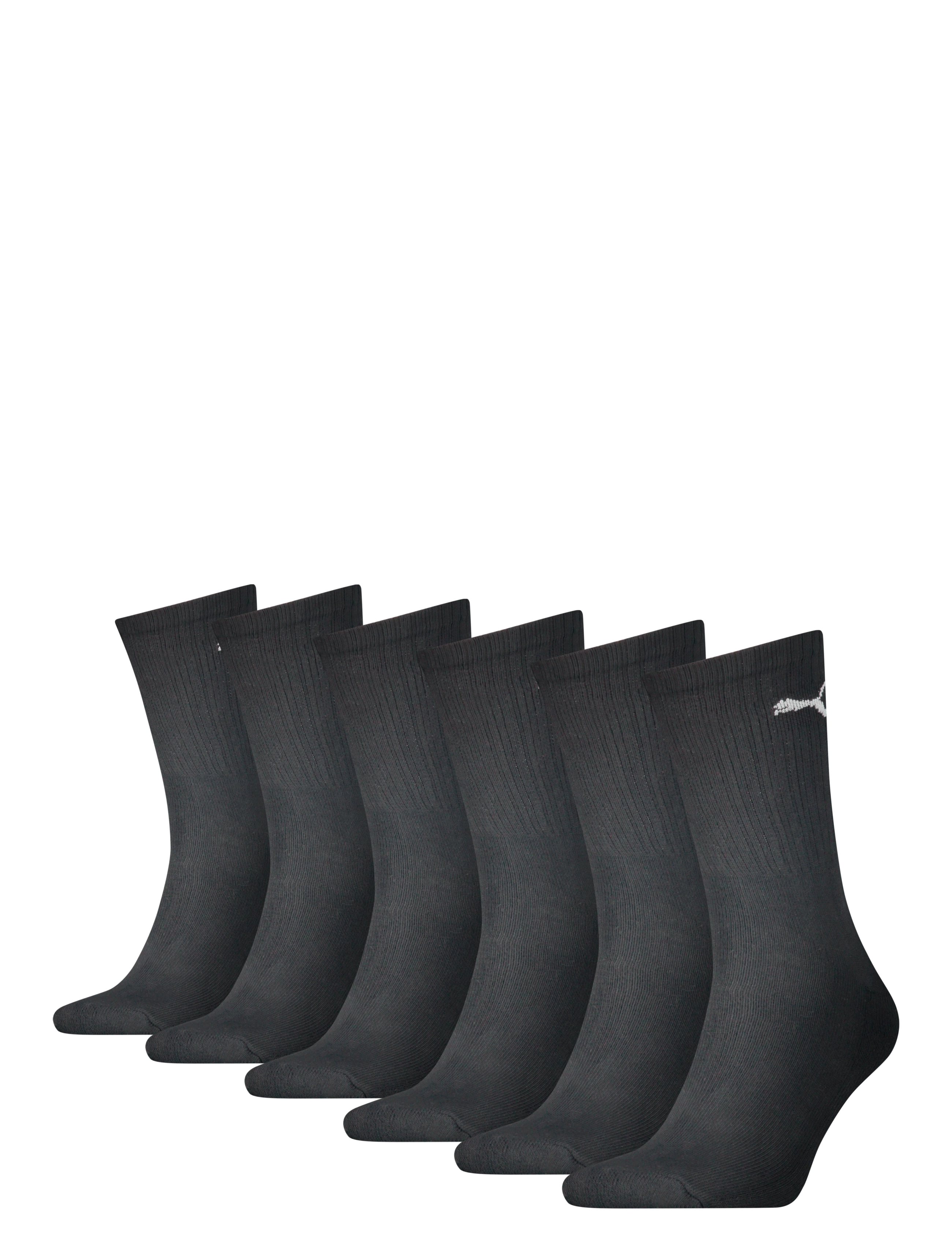 PUMA Puma Unisex Crew Socke 6P Ecom Schwarz - 39-42 - Damen