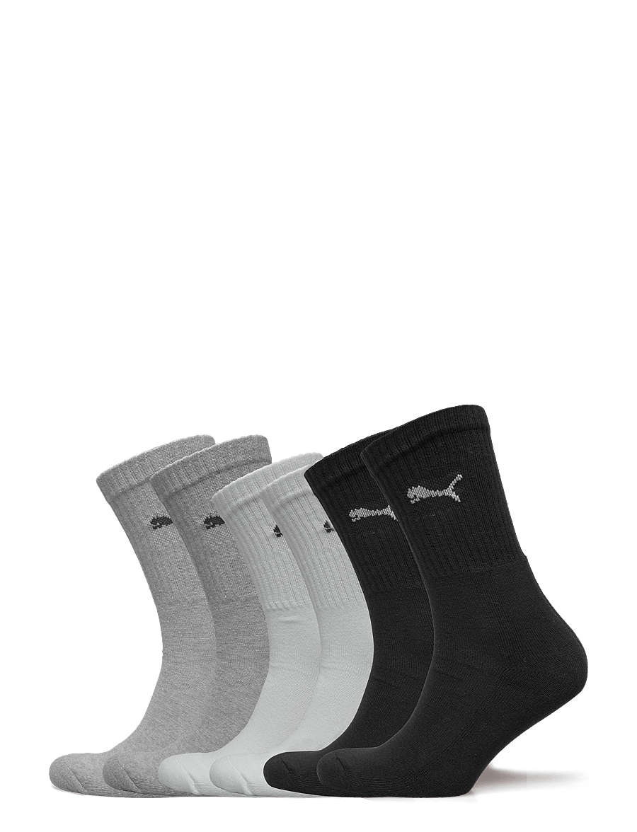 PUMA - PUMA UNISEX CREW SOCK 6P ECOM - sportstrømper - grey combo - 0