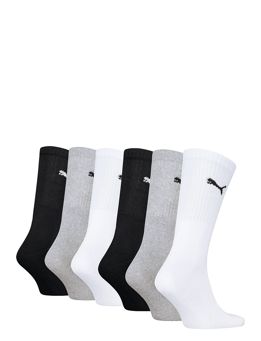 PUMA - PUMA UNISEX CREW SOCK 6P ECOM - sportstrømper - grey combo - 1
