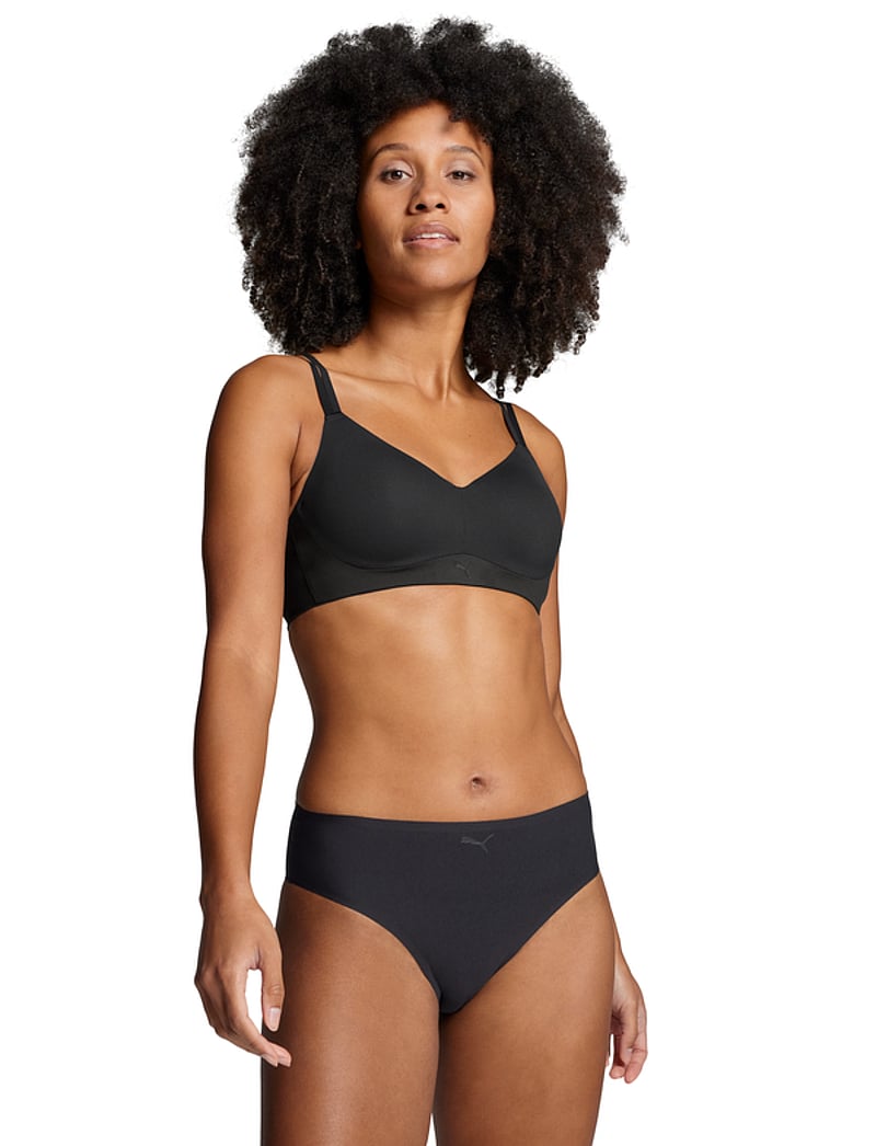 PUMA - PUMA WOMEN ONE SIZE BRIEF 2P HANG - undertøj - black - 0