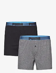 PUMA - PUMA MEN LOOSE FIT JERSEY BOXER 2P - boxershorts - grey / regal blue - 0