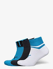 PUMA - PUMA UNISEX BIG LOGO QUARTER 3P - ankle socks - aqua combo - 0