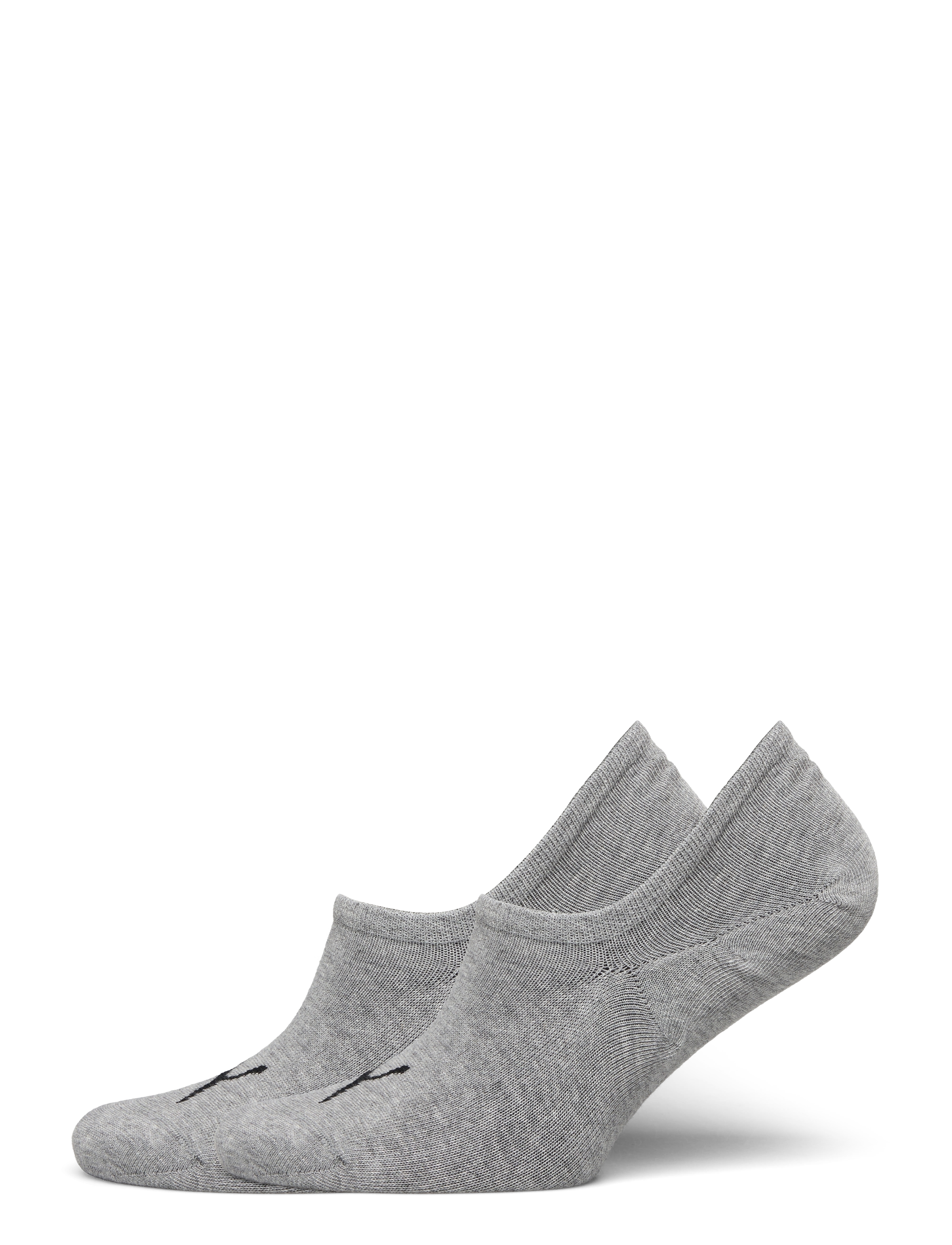 PUMA Puma Unisex High Cut Footie 2P, 35-38, Grey, Sport Clothing > Sport Socks, Dame