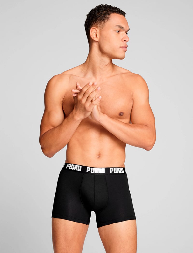 PUMA - PUMA MEN EVERYDAY BASIC BOXERS 2P - trunks - black / black - 0