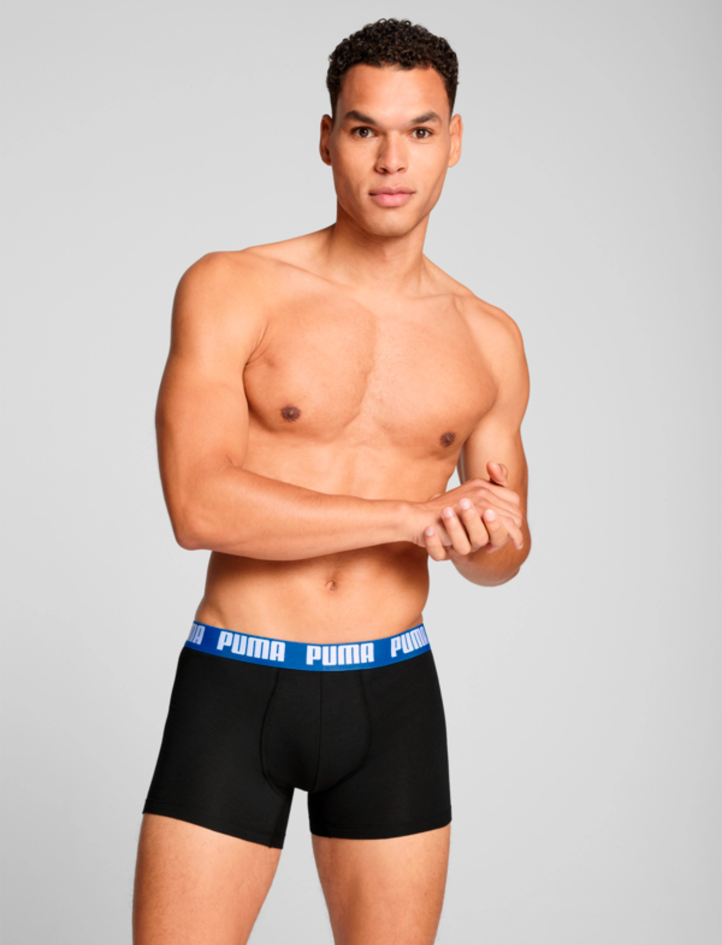 PUMA Puma Men Everyday Basic Boxers 2P, L, Black, Sport > Boksershorts, Herre