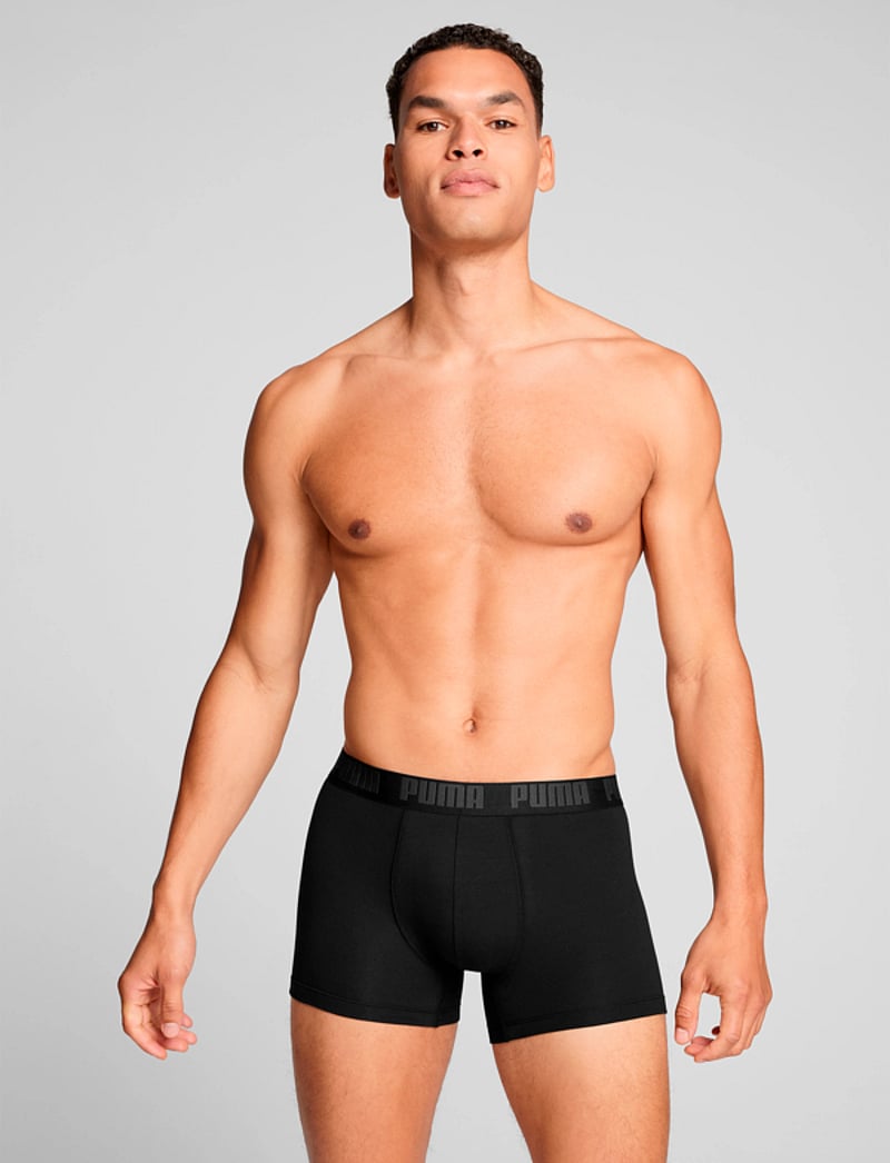 PUMA - PUMA MEN EVERYDAY BASIC BOXERS 2P - boxer briefs - black / phantom - 0