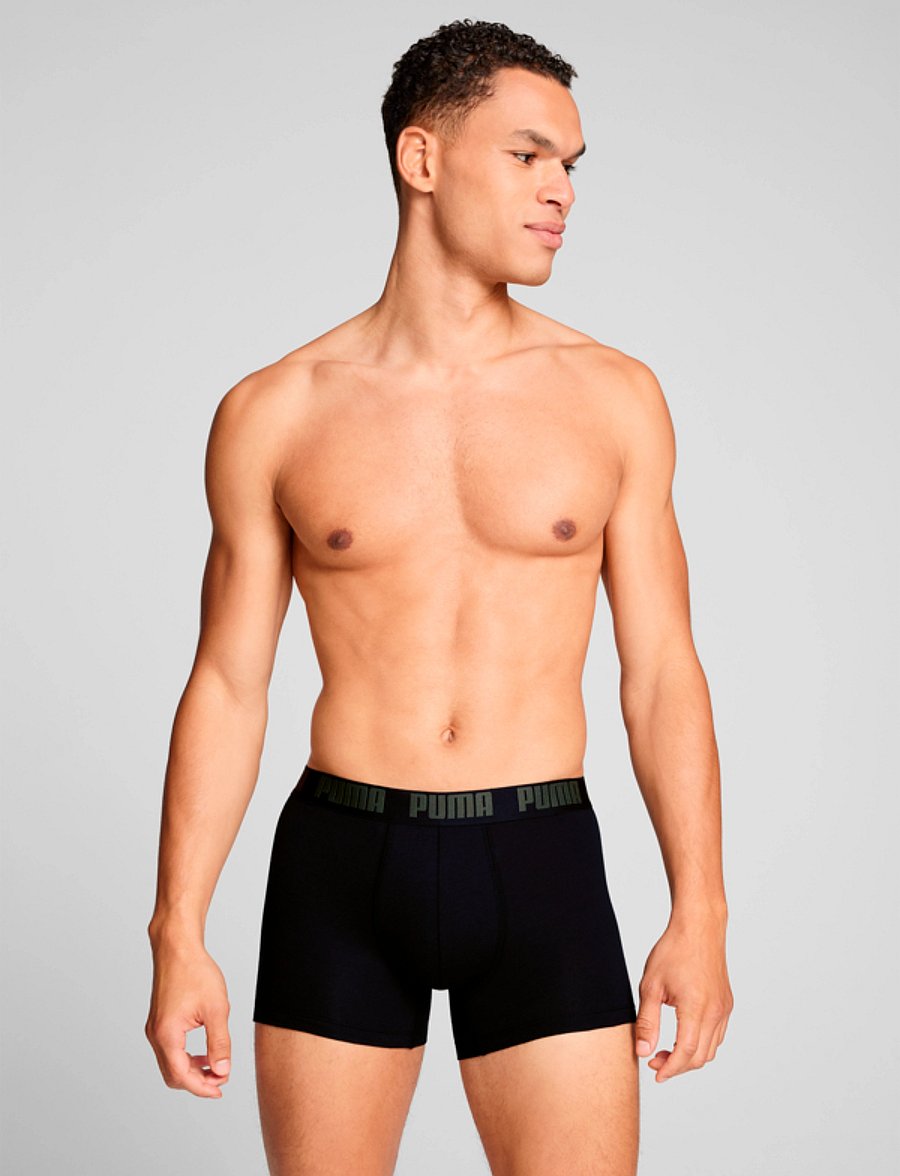 PUMA - PUMA MEN EVERYDAY BASIC BOXERS 2P - boxershorts - forest night tonal - 2
