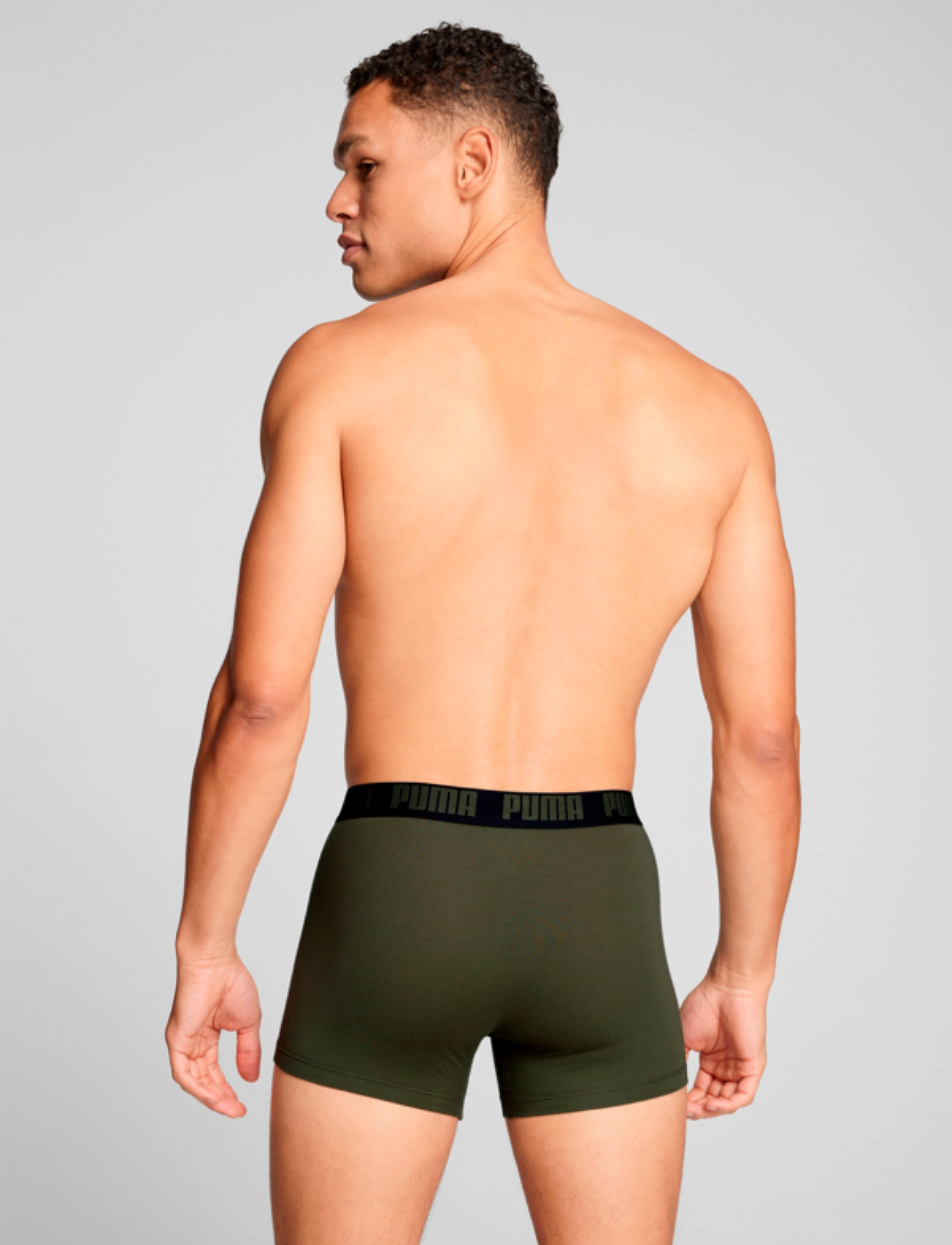 PUMA - PUMA MEN EVERYDAY BASIC BOXERS 2P - boxerkalsonger - forest night tonal - 3