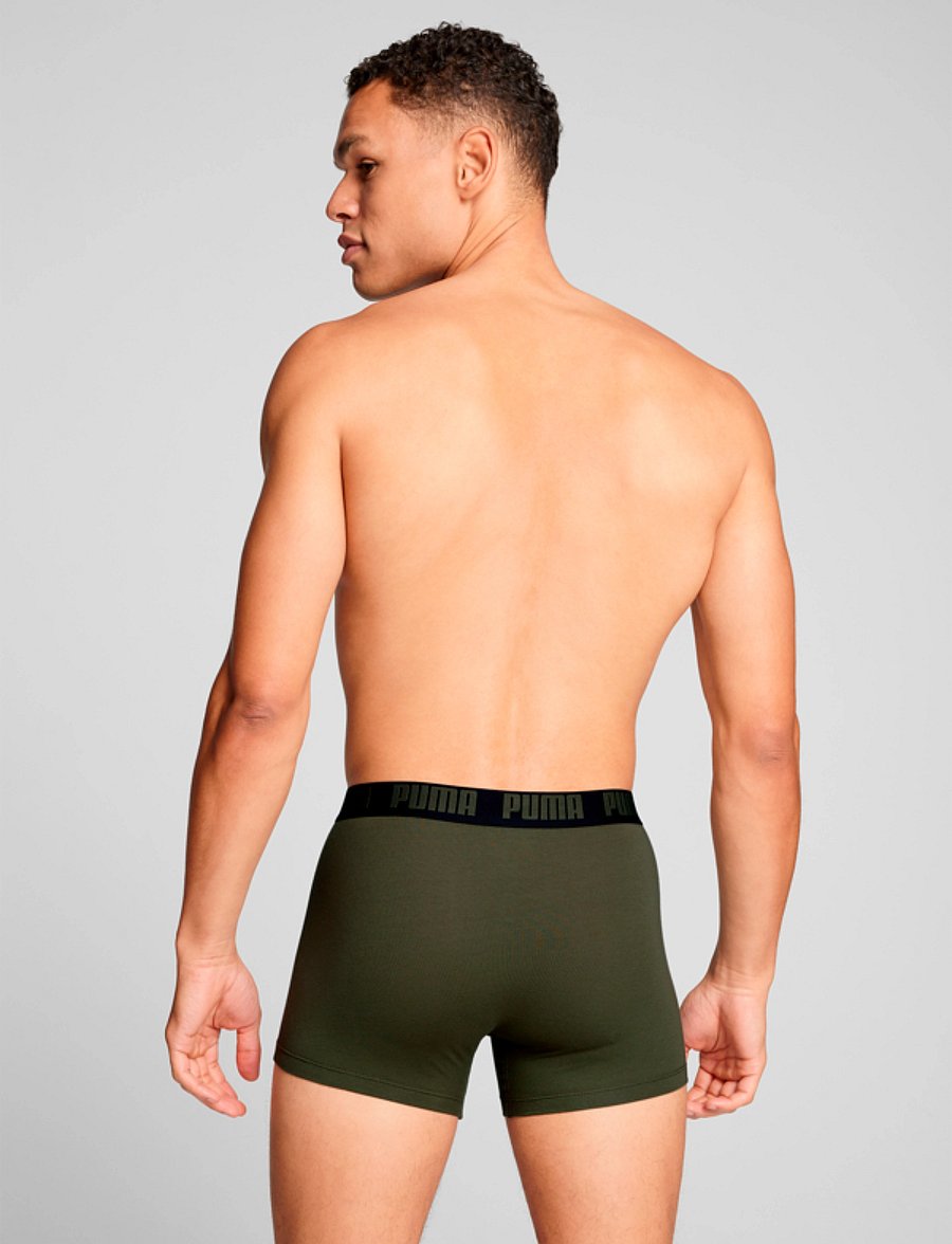 PUMA - PUMA MEN EVERYDAY BASIC BOXERS 2P - boxershorts - forest night tonal - 3