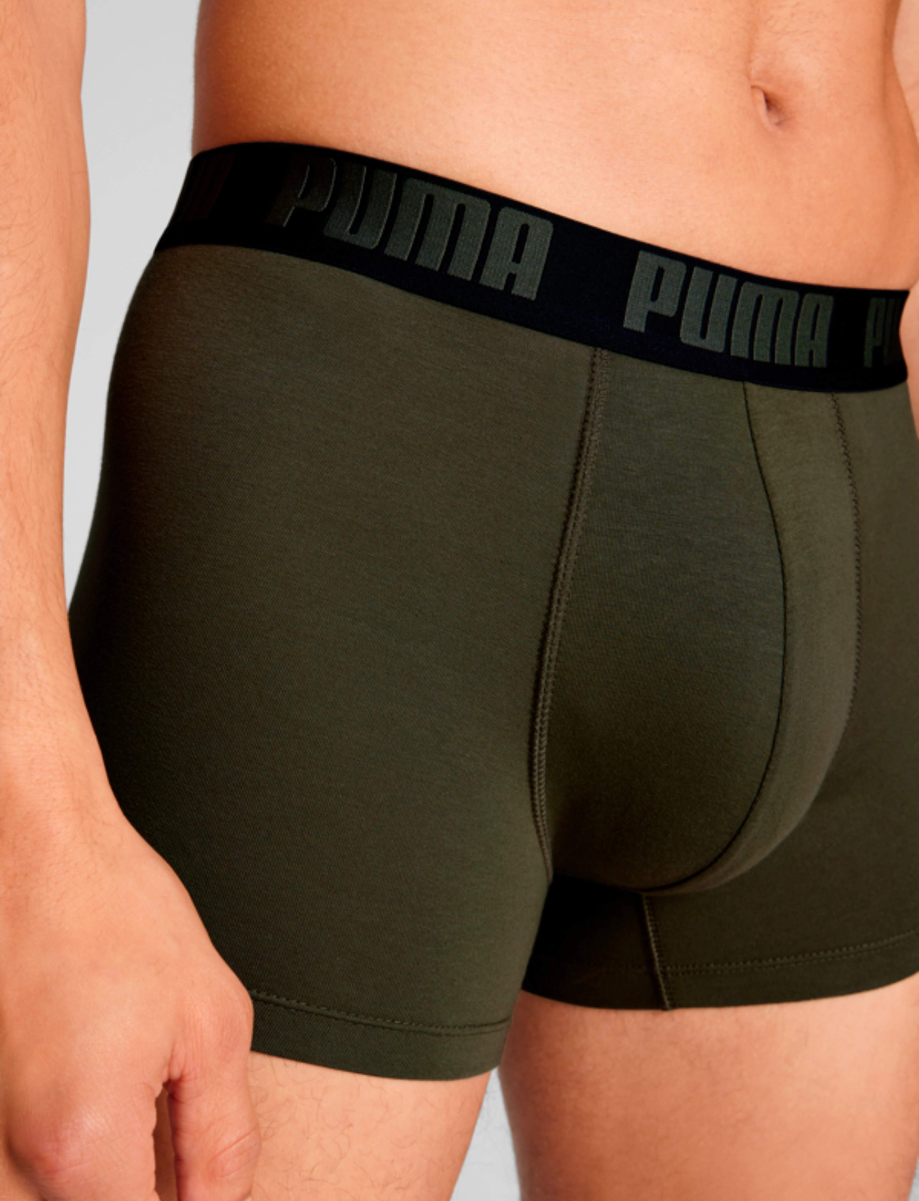 PUMA - PUMA MEN EVERYDAY BASIC BOXERS 2P - boxerkalsonger - forest night tonal - 5