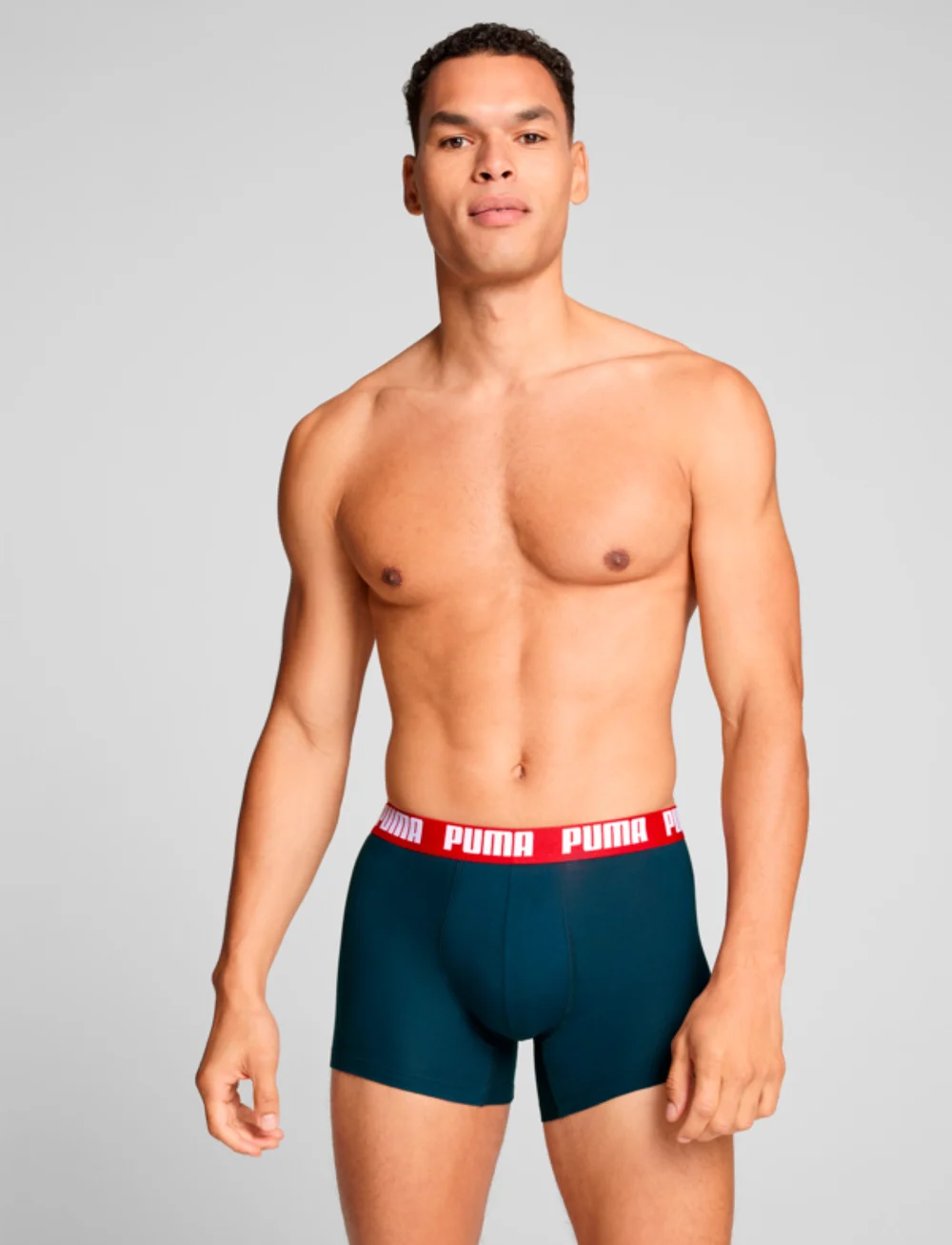 PUMA - PUMA MEN EVERYDAY BASIC BOXERS 2P - trunks - navy / grey melange - 0