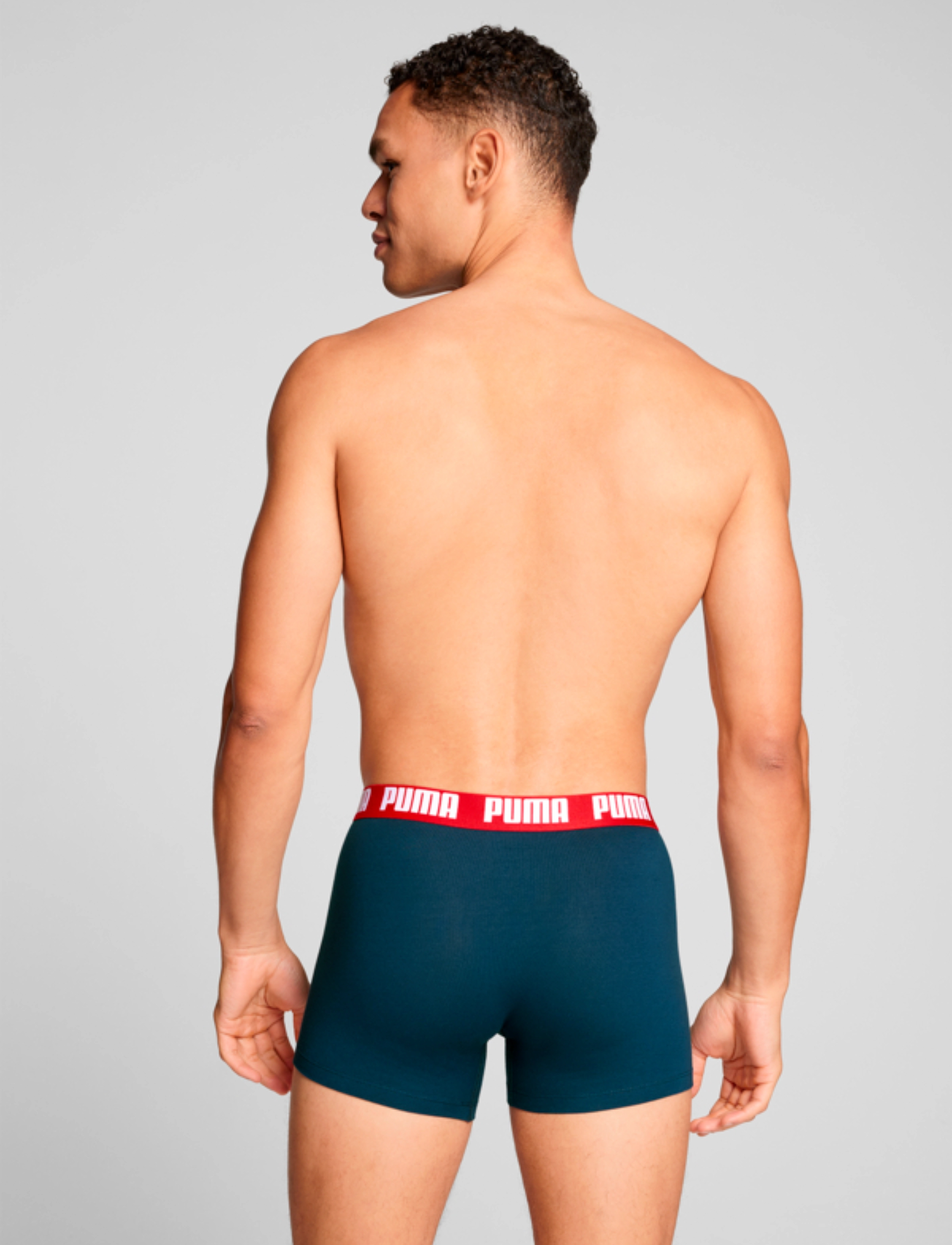 PUMA - PUMA MEN EVERYDAY BASIC BOXERS 2P - boxerkalsonger - navy / grey melange - 3