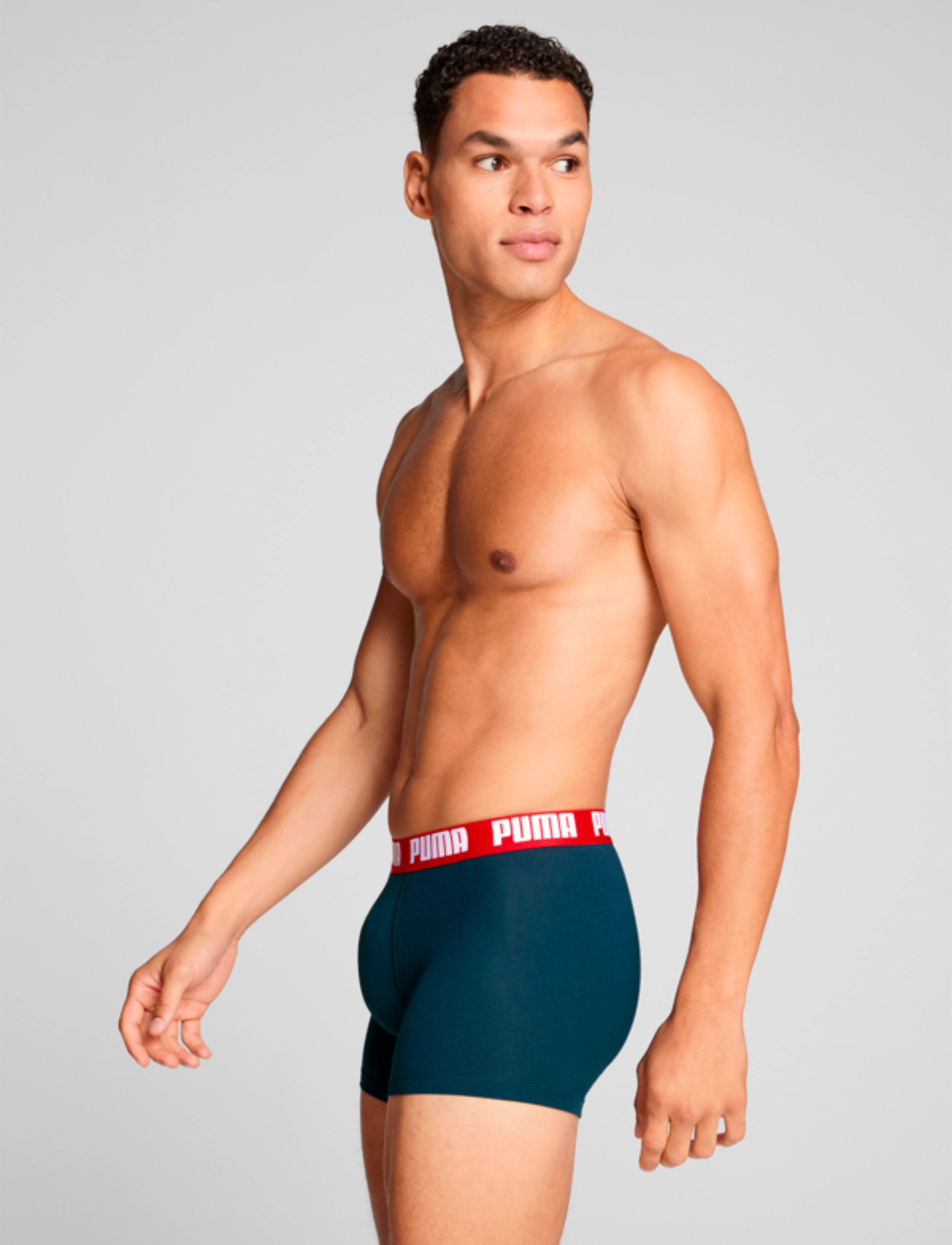 PUMA - PUMA MEN EVERYDAY BASIC BOXERS 2P - boxerkalsonger - navy / grey melange - 4