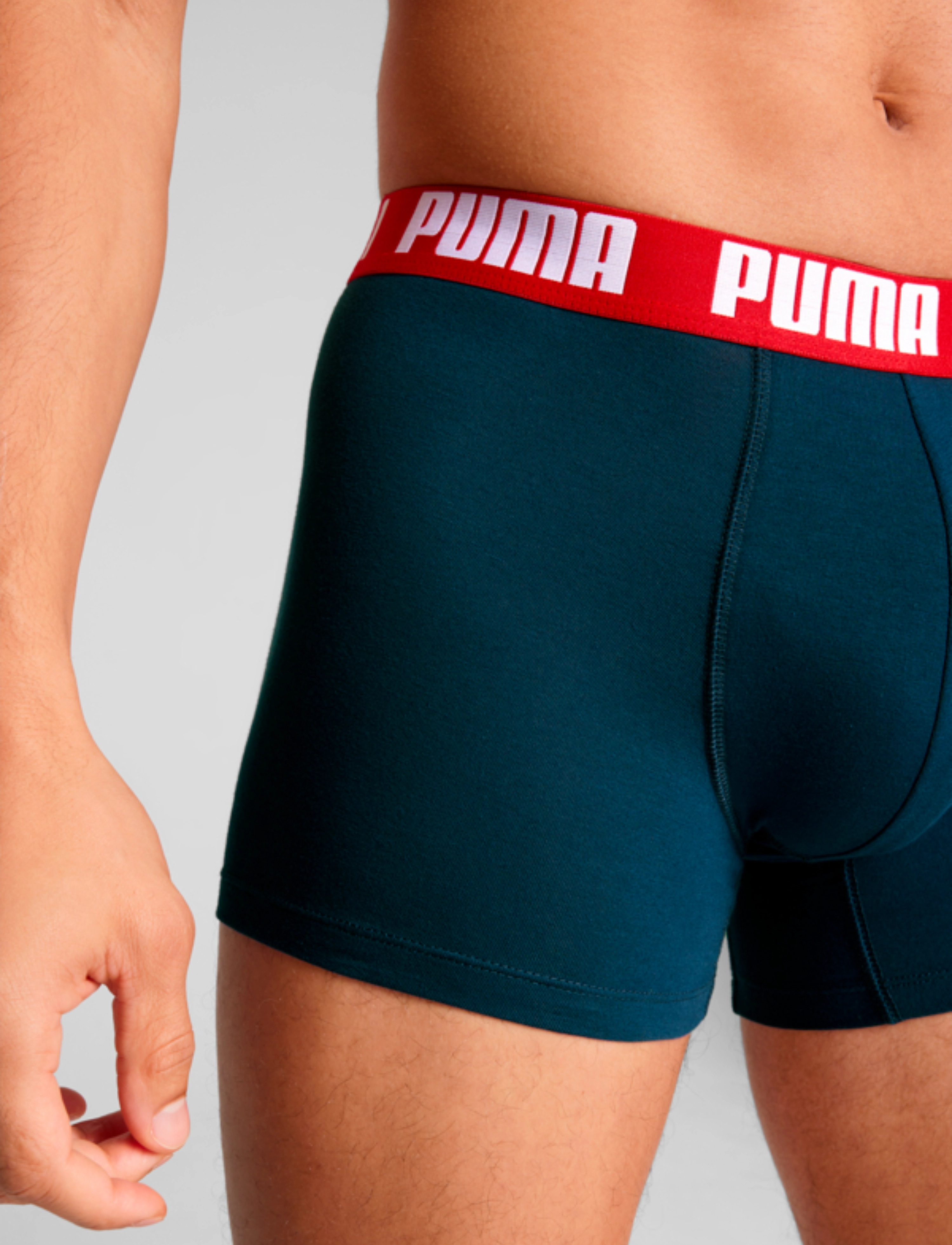 PUMA - PUMA MEN EVERYDAY BASIC BOXERS 2P - boxerkalsonger - navy / grey melange - 5