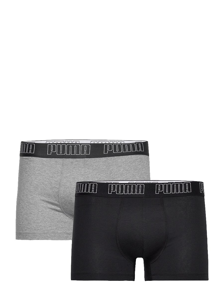 PUMA - PUMA MEN EVERYDAY TRUNKS 2P - boxers - grey melange / black - 1