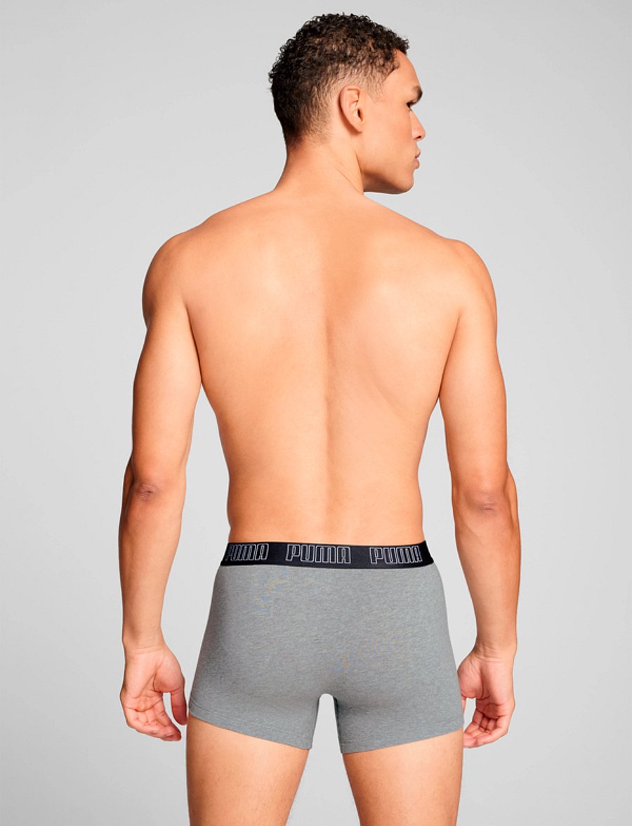 PUMA - PUMA MEN EVERYDAY TRUNKS 2P - boxers - grey melange / black - 3