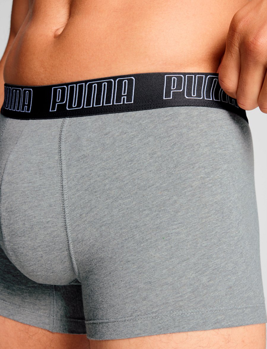 PUMA - PUMA MEN EVERYDAY TRUNKS 2P - boxers - grey melange / black - 5