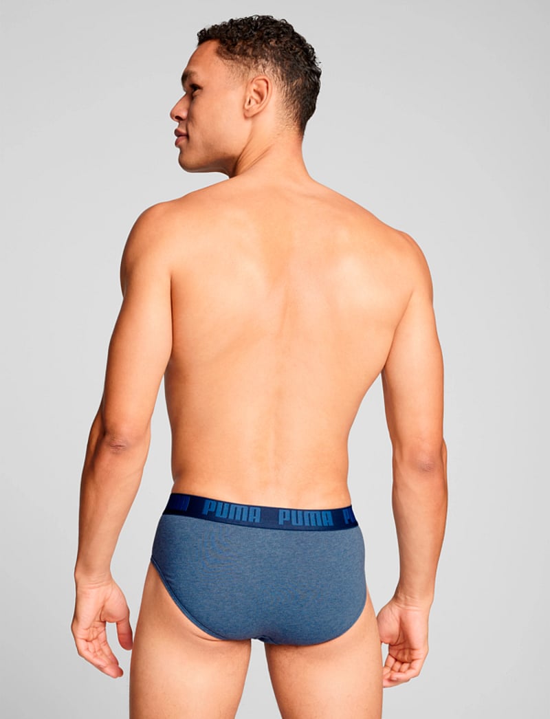 PUMA - PUMA MEN EVERYDAY BRIEFS 2P - unterwäsche - denim - 3