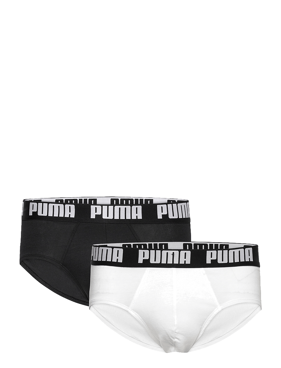 PUMA - PUMA MEN EVERYDAY BRIEFS 2P - sous-vêtements et chaussettes - white / black - 1
