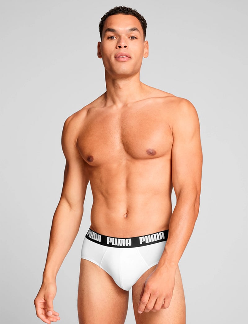 PUMA - PUMA MEN EVERYDAY BRIEFS 2P - undertøj - white / black - 0