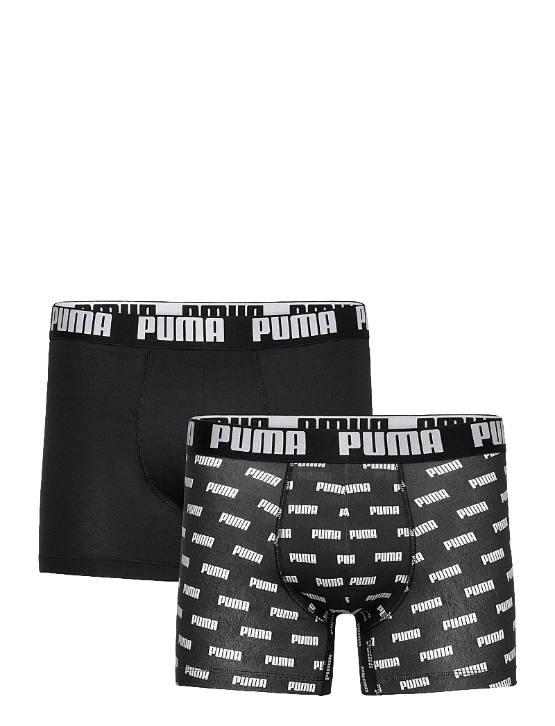 PUMA - PUMA MEN EVERYDAY LOGO PRINT BOXERS - boxerkalsonger - black / black - 1