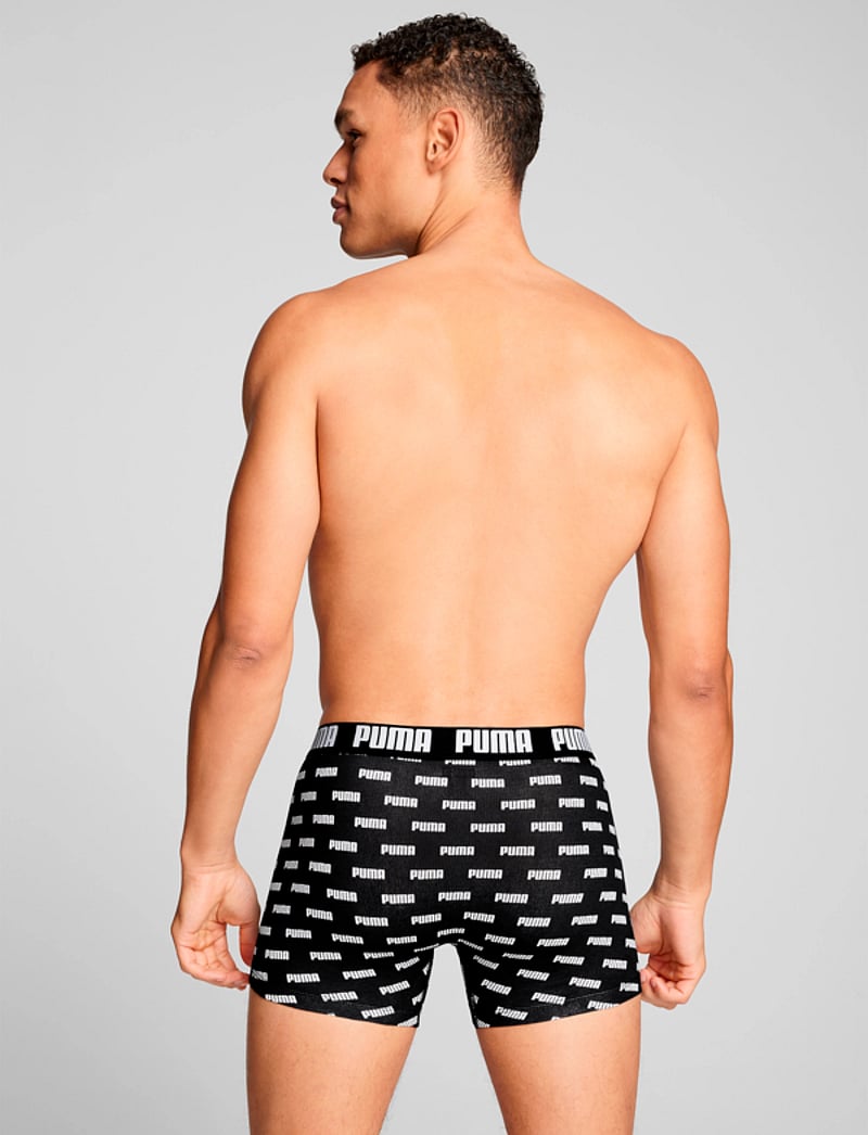 PUMA - PUMA MEN EVERYDAY LOGO PRINT BOXERS - boxerkalsonger - black / black - 3