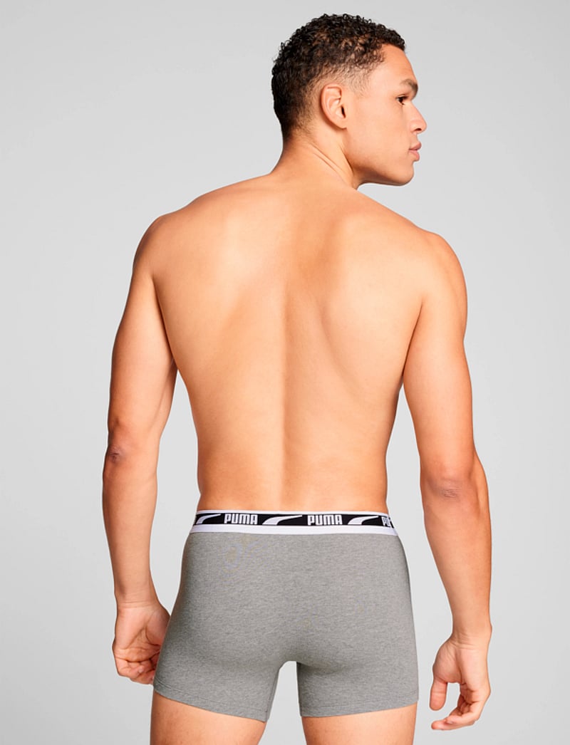 PUMA - PUMA MEN EVERYDAY MULTI LOGO BOXERS - boxershorts - grey melange / black - 3