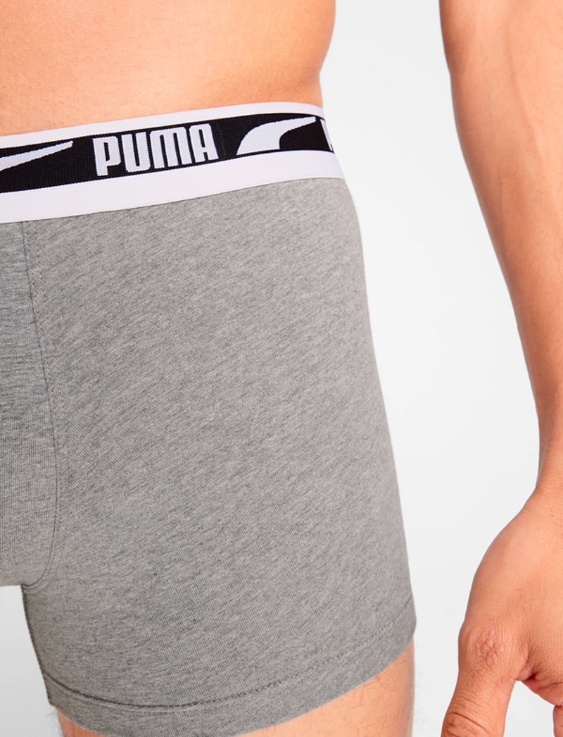 PUMA - PUMA MEN EVERYDAY MULTI LOGO BOXERS - boxershorts - grey melange / black - 5