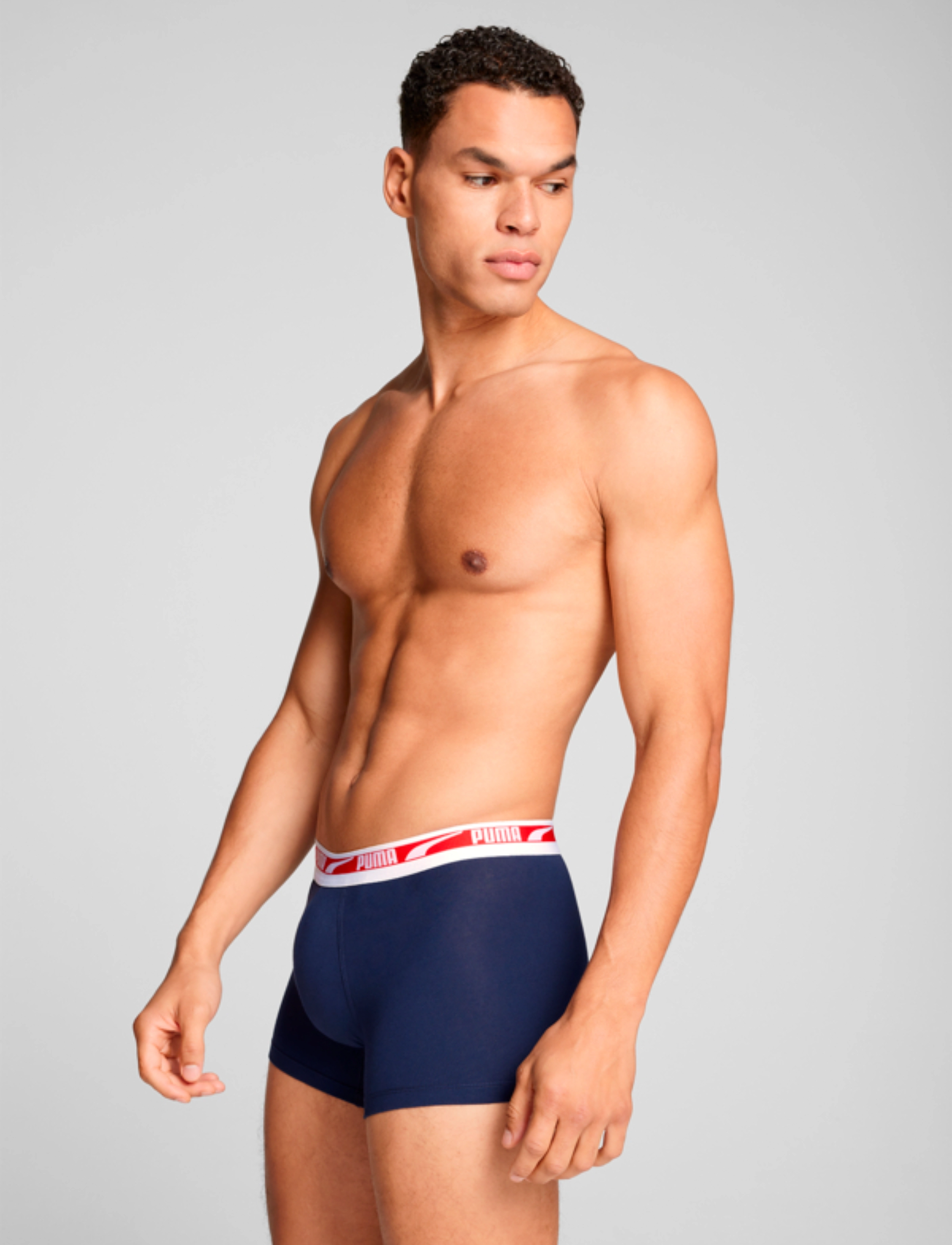 PUMA PUMA MEN EVERYDAY MULTI LOGO BOXERS 2P - Streetstyle - NAVY COMBO / navy