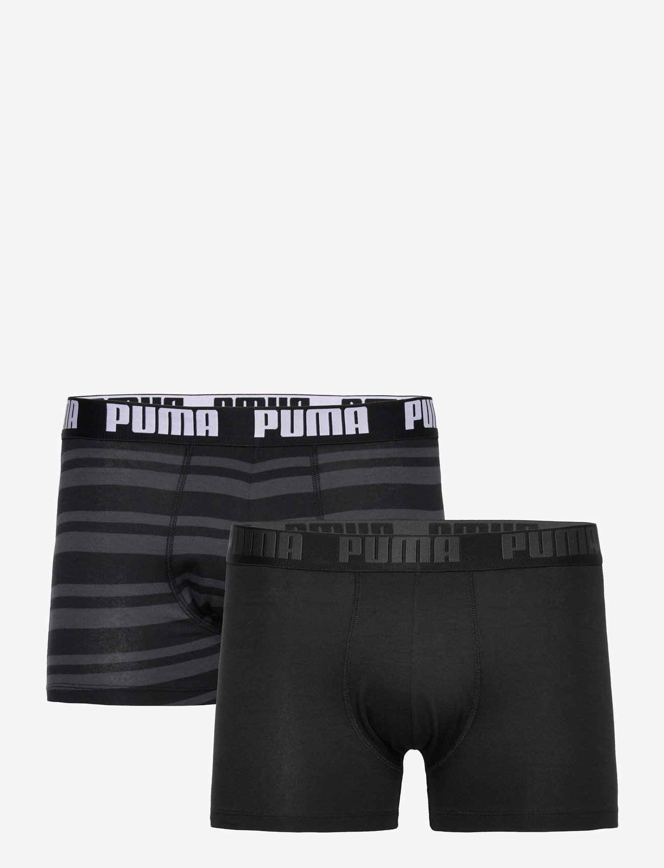 PUMA - PUMA MEN EVERYDAY STRIPED BOXERS 2P - boxers - black / black - 1