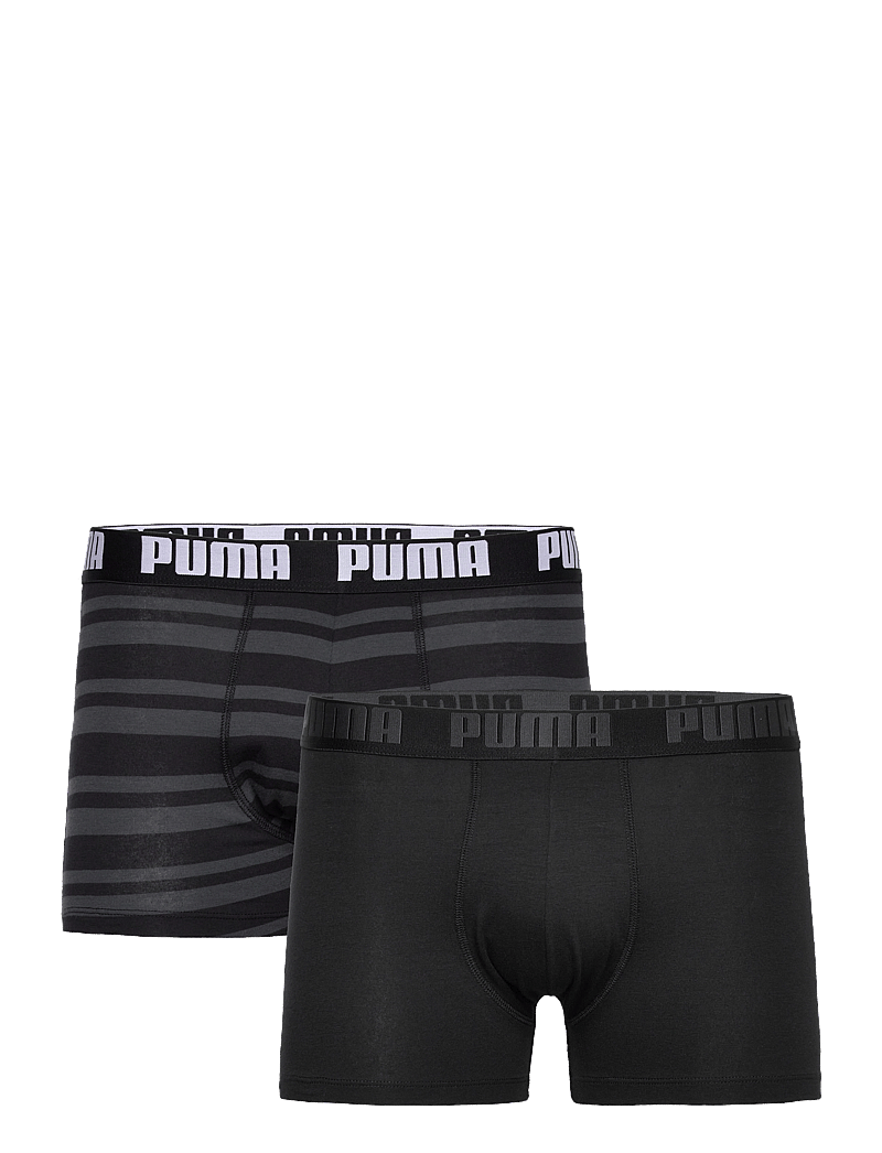 PUMA - PUMA MEN EVERYDAY STRIPED BOXERS 2P - boxers - black / black - 1