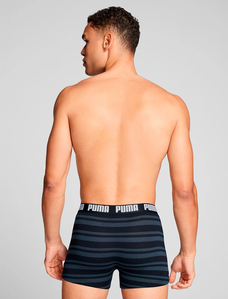 PUMA - PUMA MEN EVERYDAY STRIPED BOXERS 2P - boxers - black / black - 3