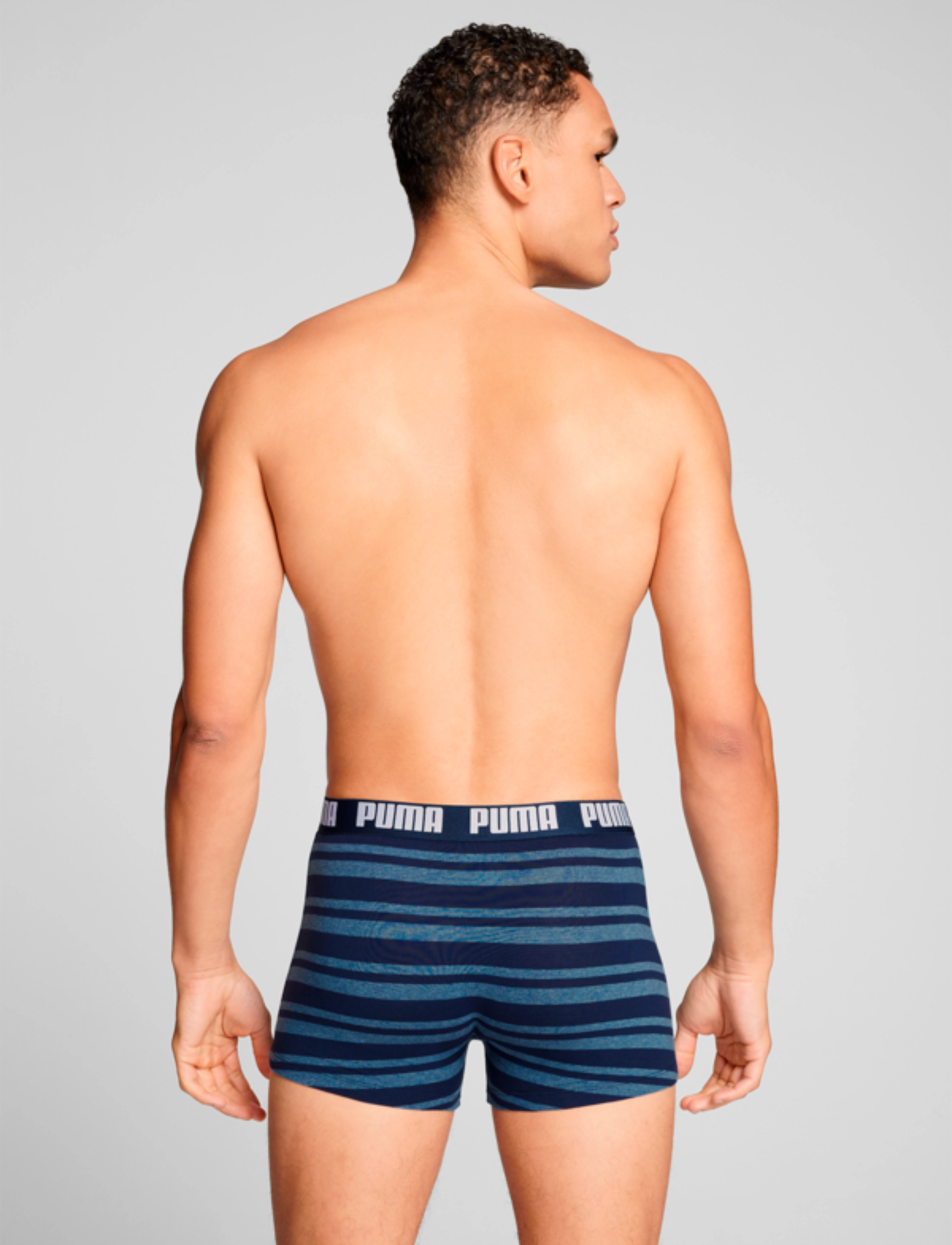 PUMA - PUMA MEN EVERYDAY STRIPED BOXERS 2P - boxershorts - denim - 3