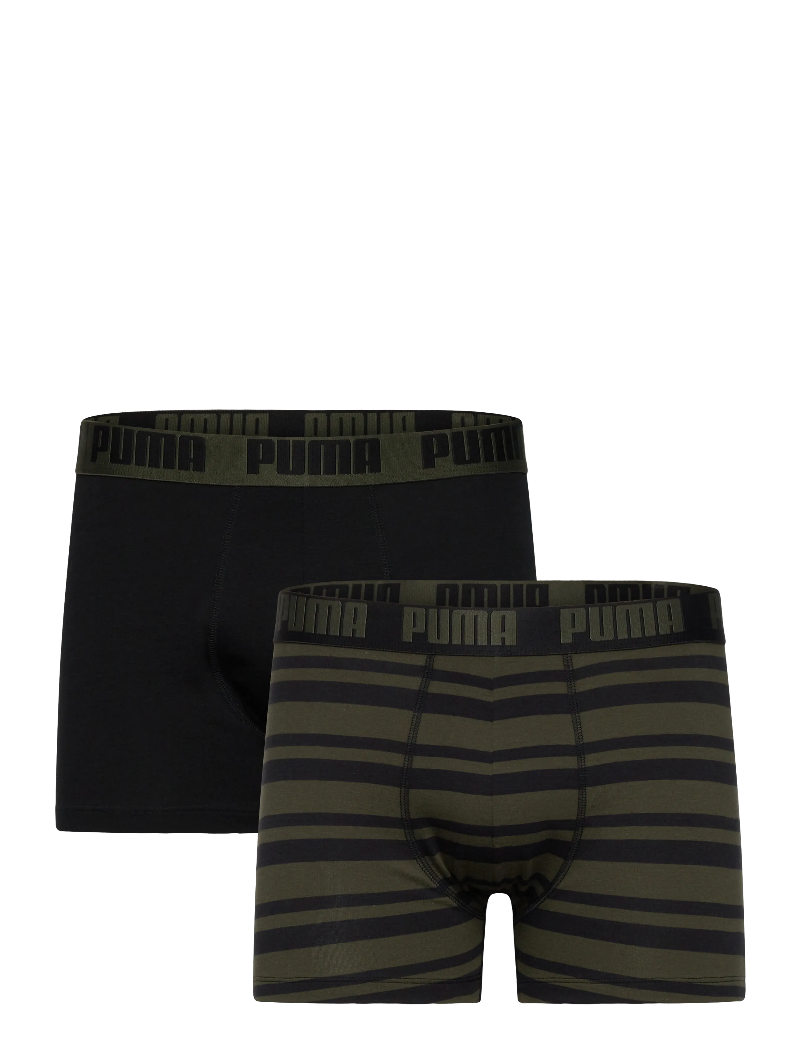 PUMA MEN EVERYDAY STRIPED BOXERS 2P - FOREST NIGHT TONAL